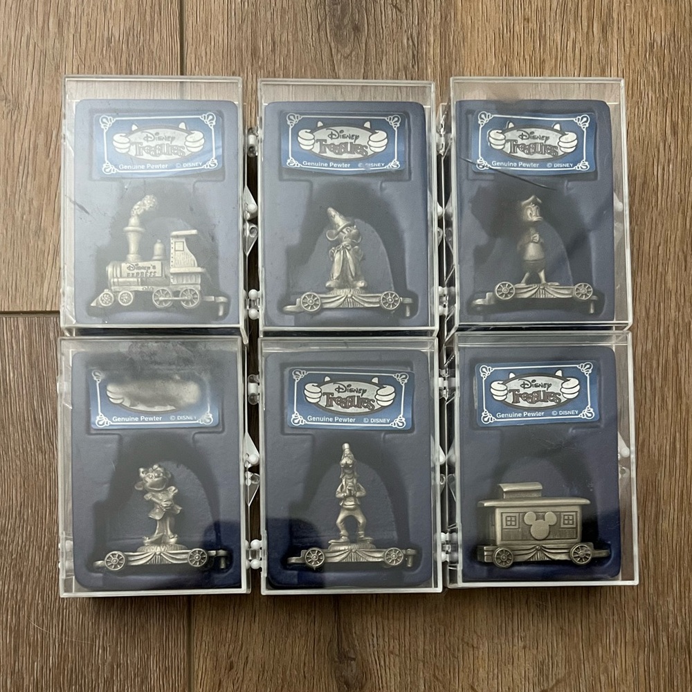 Vintage Pewter Disney Train Set